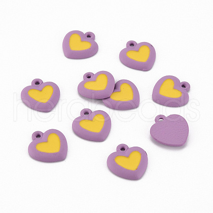 Spray Painted Alloy Enamel Charms PALLOY-T075-129C-RS-1