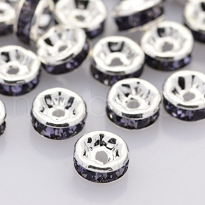 Brass Rhinestone Spacer Beads RB-A014-Z5mm-18S-NF-1