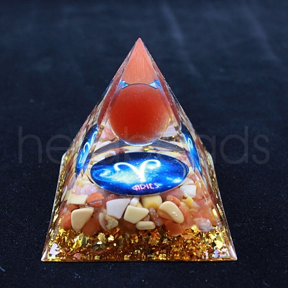 Luminous Constellation Orgonite Pyramid Resin Energy Generators PW-WGB3061-01-1