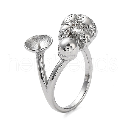 Non-Tarnish 304 Stainless Steel Open Cuff Ring Findings STAS-K263-03P-1