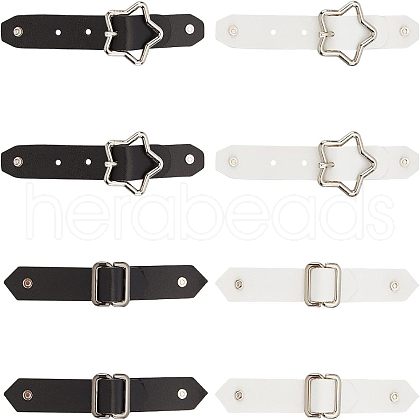 Fingerinspire 8Pcs 4 Style Imitation Leather Toggle Buckle FIND-FG0001-27-1
