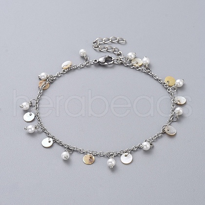 304 Stainless Steel Anklets AJEW-AN00282-1
