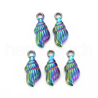 201 Stainless Steel Shell Pendants STAS-S119-054-1