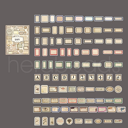 100PCS Paper Stickers Self-Adhesive Stickers PW-WG40513-04-1