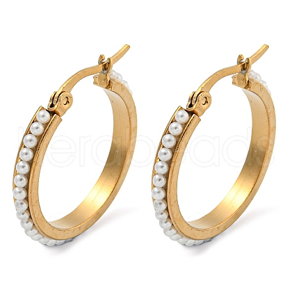 PVD Vacuum Plating 202 Stainless Steel Hoop Earrings EJEW-H003-40G-03-1