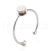 Brass Open Cuff Ring Components KK-Q799-01P-01-1