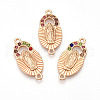 Alloy Rhinestone Connector Charms ALRI-T011-06-1