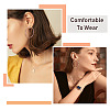  6 Pairs 6 Style 304 Stainless Steel Flattened Big Hoop Earrings for Women STAS-TA0001-89-7