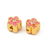 Brass Clear Cubic Zirconia Beads KK-Q081-09A-MG-2