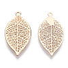 Rack Plating Brass Filigree Pendants KKC-T001-42KC-1