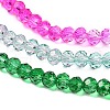 Transparent Painted Glass Beads Strands X1-DGLA-A034-T3mm-A03-4