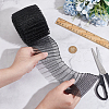 BENECREAT 5 Yards Polyester Pleated Mesh Ribbon OCOR-BC0006-81B-3