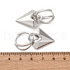 Heart Brass Hoop Earrings EJEW-D322-12P-02-5