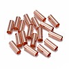 Brass Tube Beads KK-E774-81RG-1