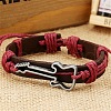 Zinc alloy environmentally friendly guitar accessories genuine leather bracelet XT4620-3-1