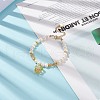 Mother's Day Jewellery 4Pcs 4 Color Lampwork Flower Charm Bracelets Set BJEW-TA00177-6