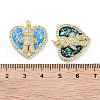 Brass Micro Pave Clear Cubic Zirconia Pendants KK-L213-005G-3