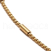 Vacuum Plating 304 Stainless Steel Column Beaded Link Chain Necklace NJEW-K254-05G-2