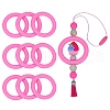 9Pcs Ring Food Grade Eco-Friendly Silicone Focal Beads JX895J-1