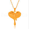 Stainless Steel Bleeding Heart Pendant Necklaces for Women MY3477-2-2