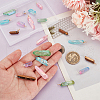 AHADERMAKER 2 Sets 2 Colors Electroplated Natural Quartz Crystal  Pendants G-GA0001-73-3