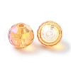 Full Rainbow Plated Glass Beads X-EGLA-P059-02B-FR02-2