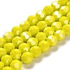 Electroplate Opaque Glass Beads Strands EGLA-A035-P10mm-A04-1