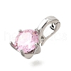 Brass Micro Pave Cubic Zirconia Charms KK-D356-05D-P-2