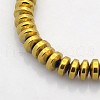 Electroplate Non-magnetic Synthetic Hematite Rondelle Beads Strands G-J216B-06-1