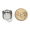 Natural Quartz Crystal Adjustable Rings RJEW-I108-02AS-14-5