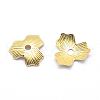 Brass Bead Caps KK-G319-09C-RS-2