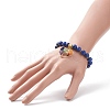 Natural Lapis Lazuli(Dyed) Stretch Bracelet BJEW-JB08747-02-3