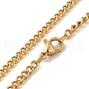 Ion Plating(IP) 304 Stainless Steel Curb Chain Necklaces NJEW-L173-024G-01-1