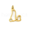304 Stainless Steel Pendants STAS-R137-01G-L-1