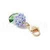 Flower Glass Seed Beads Beaded Pendant Decorations HJEW-MZ00195-02-4