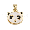 Brass Enamel Pendants KK-D376-02G-1