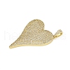 Brass Micro Pave Cubic Zirconia Pendants KK-M322-42G-02-2