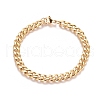 Unisex 304 Stainless Steel Curb Chain/Twisted Chain Bracelets STAS-D0002-40G-1