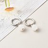 Natural White Jade Beads Earrings for Girl Women Gift EJEW-JE04607-03-4