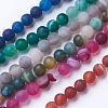 Natural Grade A Striped Agate/Banded Agate Beads Strands G-E478-6mm-1