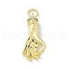 Brass Micro Pave Clear Cubic Zirconia Pendants KK-M300-07G-02-1