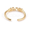 Constellation/Zodiac Sign Brass Cuff Rings RJEW-O042-06G-D-3