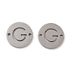 Non-Tarnish 201 Stainless Steel Hollow Flat Round Links FIND-R149-03G-P-1