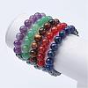 Natural Gemstone Stretch Bracelets BJEW-JB02836-1