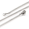 Non-Tarnish 304 Stainless Steel Curb Chain Necklaces NJEW-L162-01B-P-3