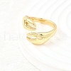 Brass Cuff Rings for Women RJEW-F184-08F-G-3