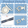 BENECREAT 6Sets Zinc Alloy Side Release Buckles FIND-BC0013-98B-4