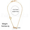 Aluminum Infinity Heart Link Chain Necklaces for Women FS-WG44B62-01-5