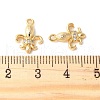 Brass Micro Pave Clear Cubic Zirconia Pendants KK-U064-10G-3