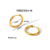 Stainless Steel Hammered Hoop Earrings KB6800-3-1